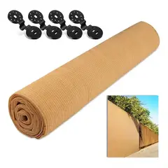 KUANGYE - Cerco Malla Raschel Beige 80%p 4.2mx10m con Pack Broches 40u