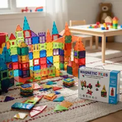 VIDA BUENAS - Juguetes De Bloques De Construcción Magnéticos 60 Piezas