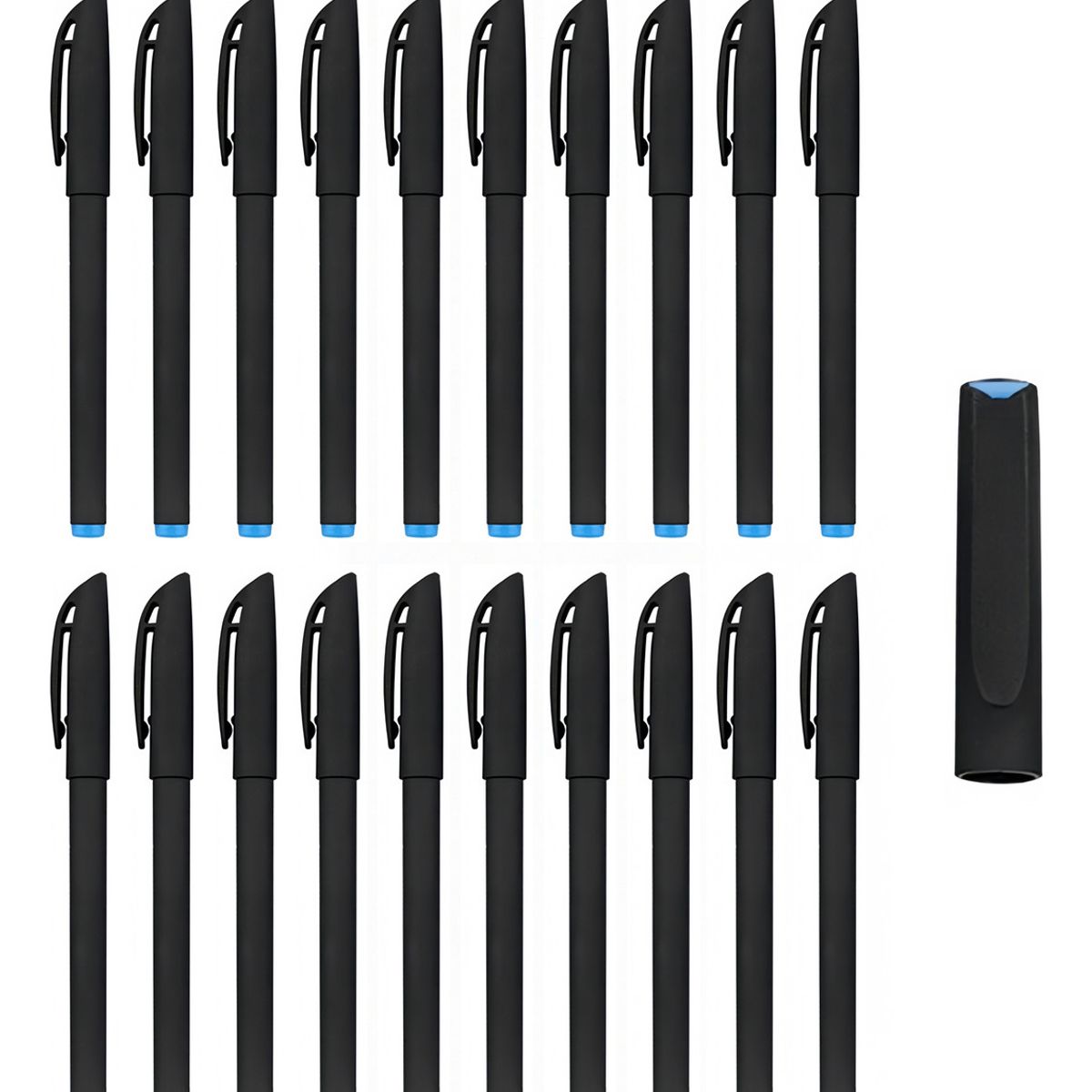 VIDA BUENAS - Pack 20 Lapices Gel Boligrafos 0.5mm Pluma La Tinta Azul