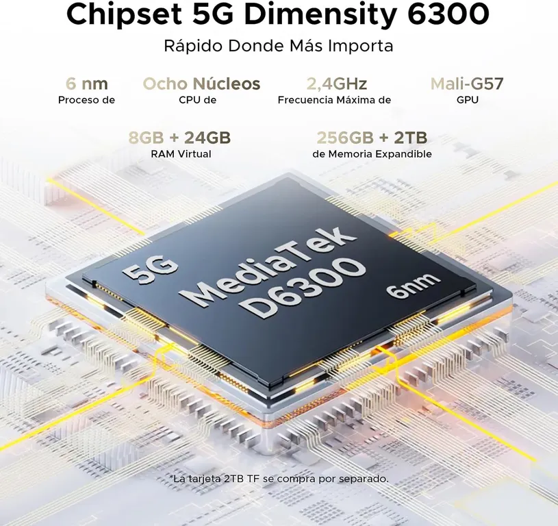 Fire7 Ultra 5G Celular 32GB+256GB Android 15 Smartphone