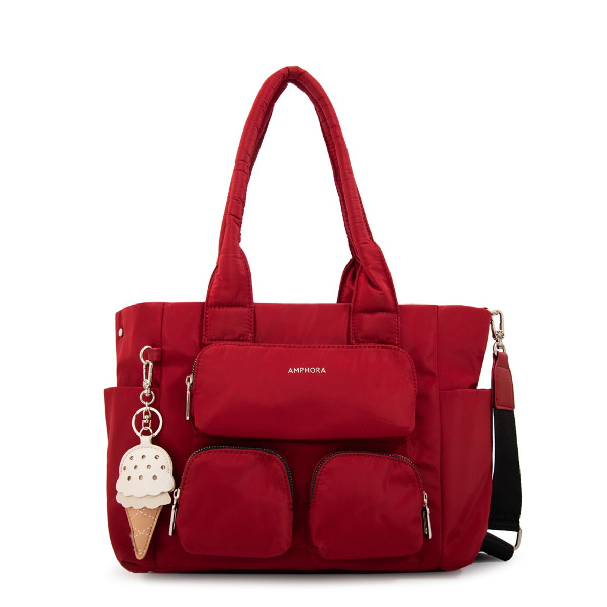 AMPHORA - Cartera tote gelatto grande rojo oscuro