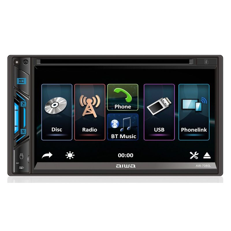 AIWA - Radio 2 Din Aiwa Dvd Mp3 Bluetooth Usb Aw-7080L