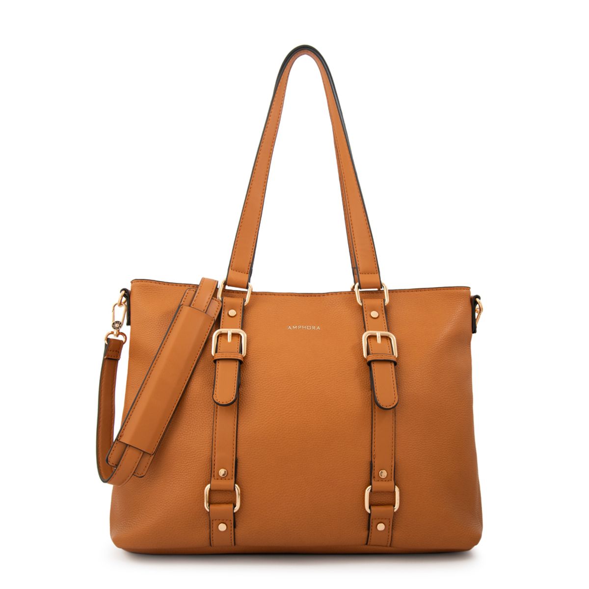 AMPHORA - Cartera tote porta notebook allis café