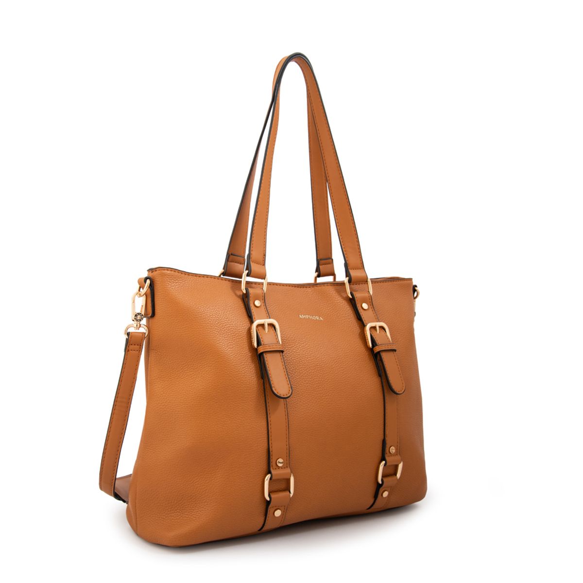 AMPHORA - Cartera tote porta notebook allis café
