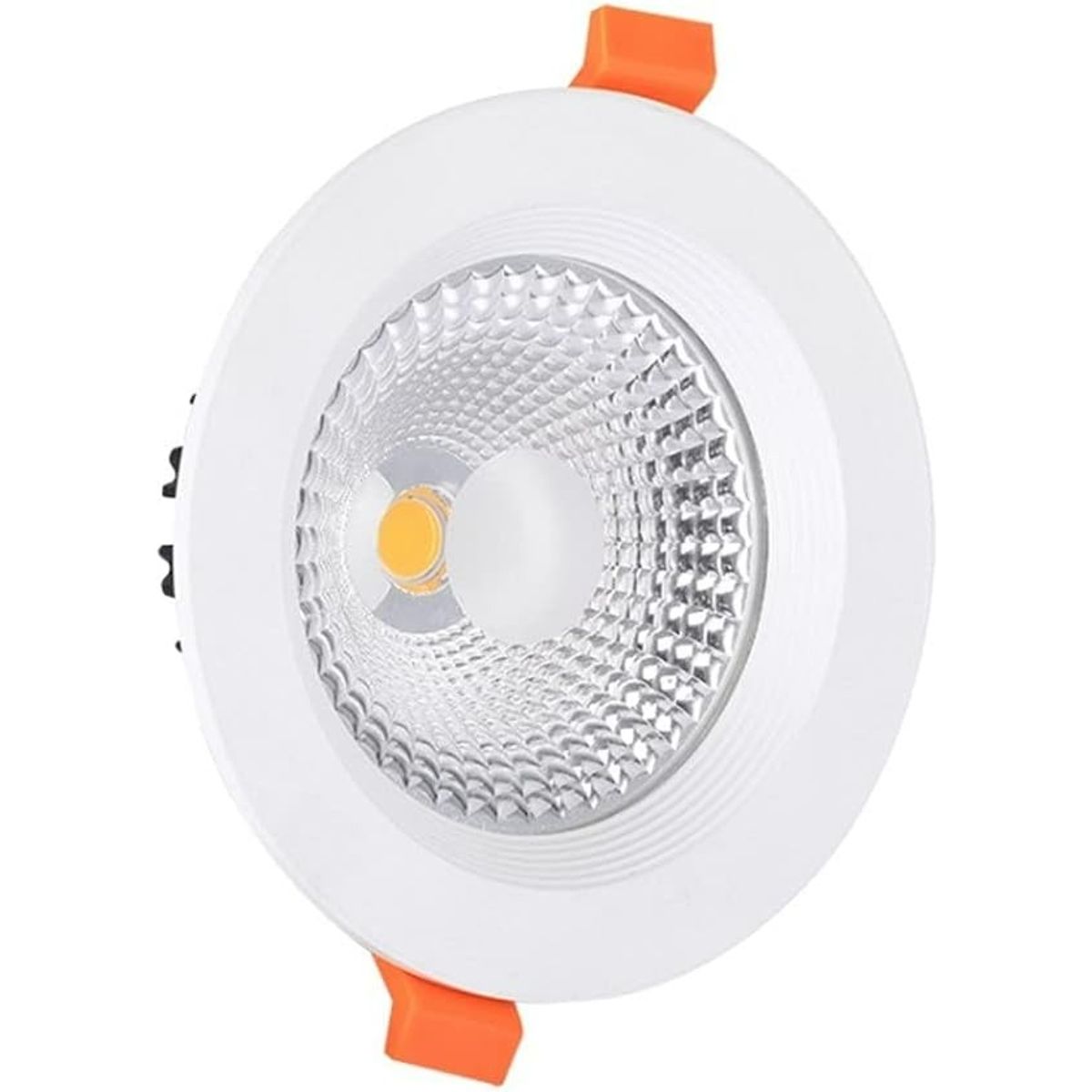 GENERICO - Foco Panel Plafón Led Embutido 10w Redondo Luz Fría Cob Estructura Blanco - 003381
