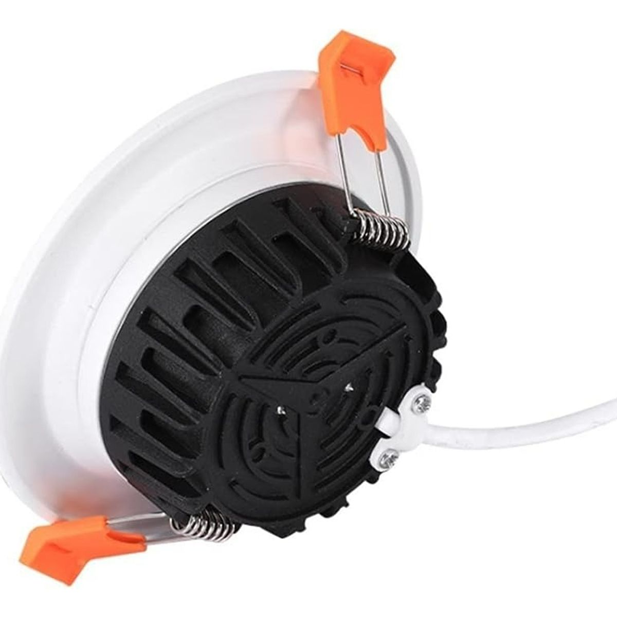 GENERICO - Foco Panel Plafón Led Embutido 10w Redondo Luz Fría Cob Estructura Blanco - 003381