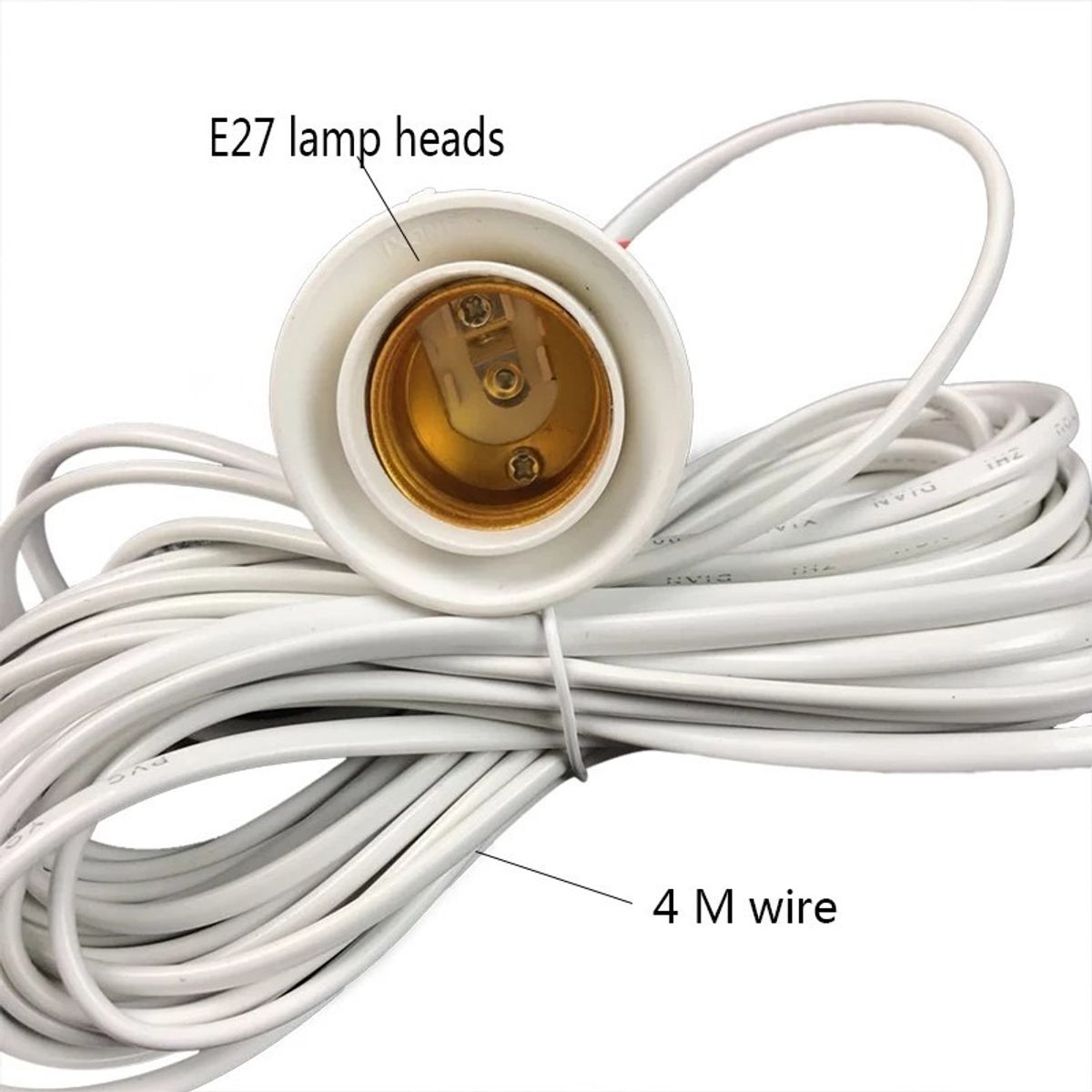GENERICO - Soquete E27 Con Interruptor Cable 5 Mts Enchufe C  009025 Luz Blanco-009025 C61