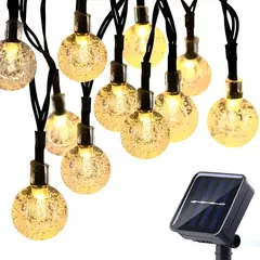 GENERICO - Luces LED Solares Audyde Jardín 6.5m IP64 Blanco Cálido 8 Modos