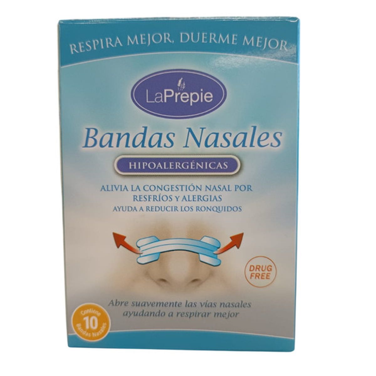 DRIMWELL - Bandas Nasales Hipoalergénicas 10 Unidades