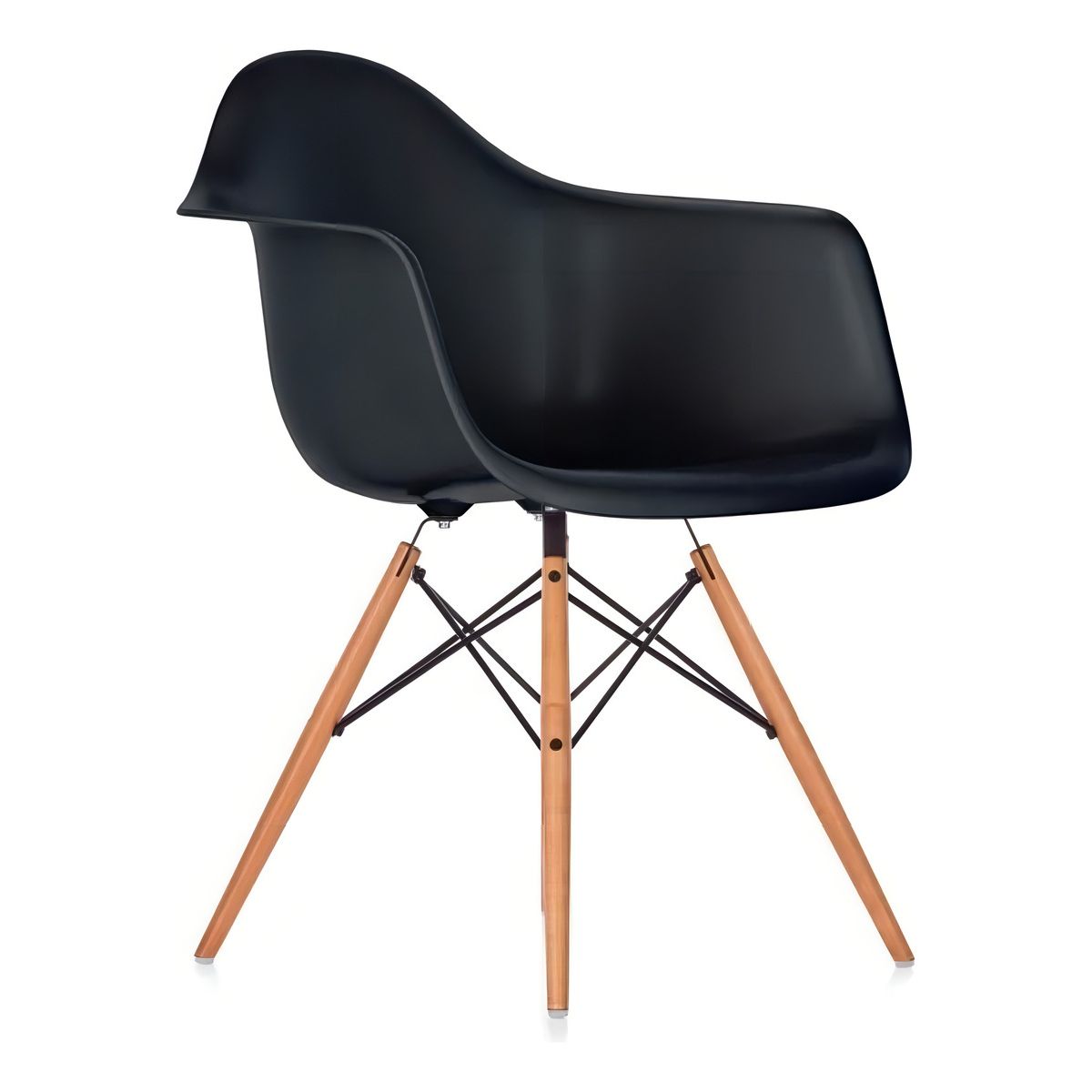 GENERICO - Silla Comedor Butaca Eames Bodega TFC Minimalista Estructura Negra
