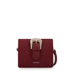 AMPHORA - Cartera bandolera stela pequeña rojo oscuro