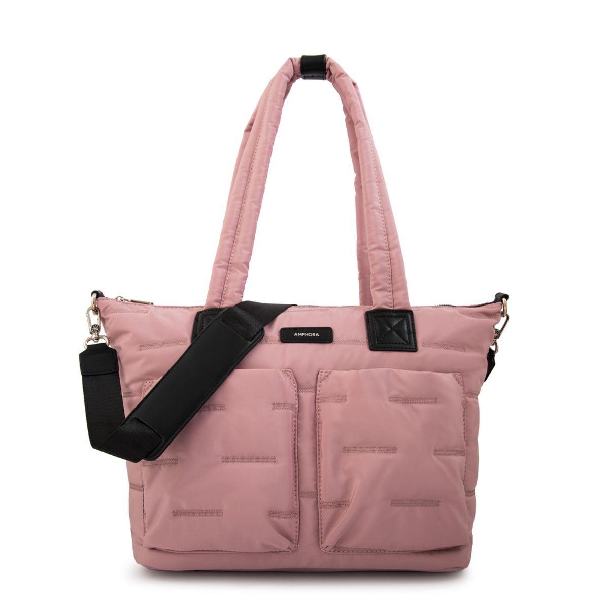 AMPHORA - Cartera tote porta notebook hana rosa viejo