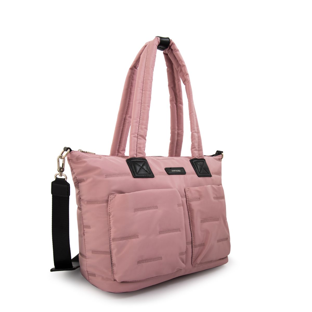 AMPHORA - Cartera tote porta notebook hana rosa viejo
