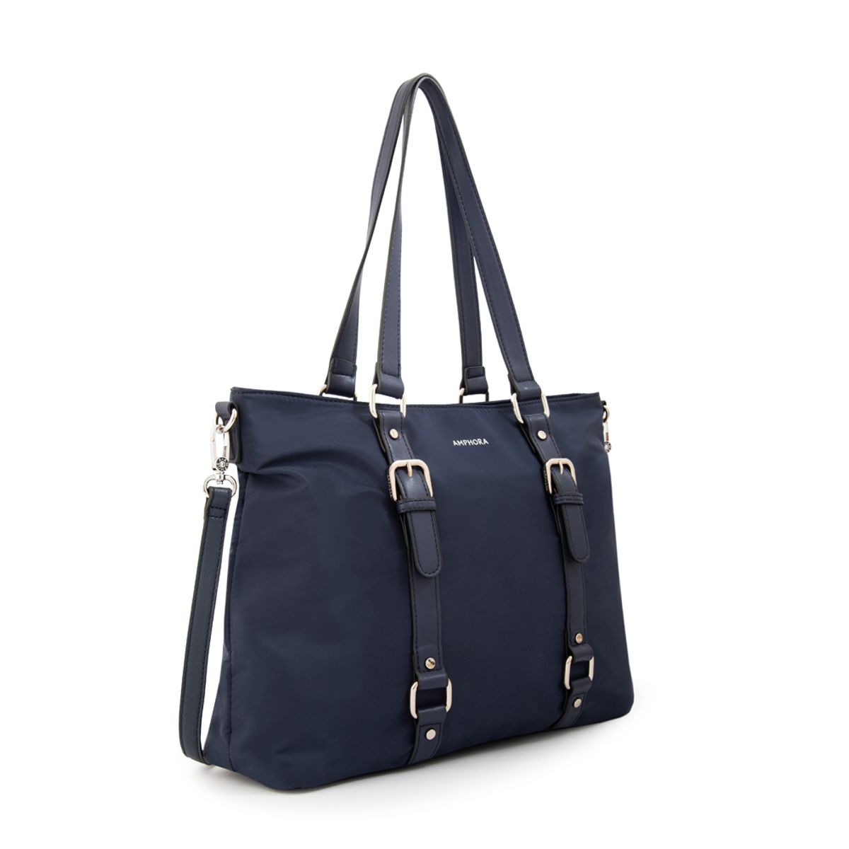 AMPHORA - Cartera tote porta notebook allis azul oscuro