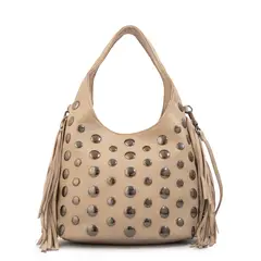 AMPHORA - Cartera bandolera jem mediana taupe