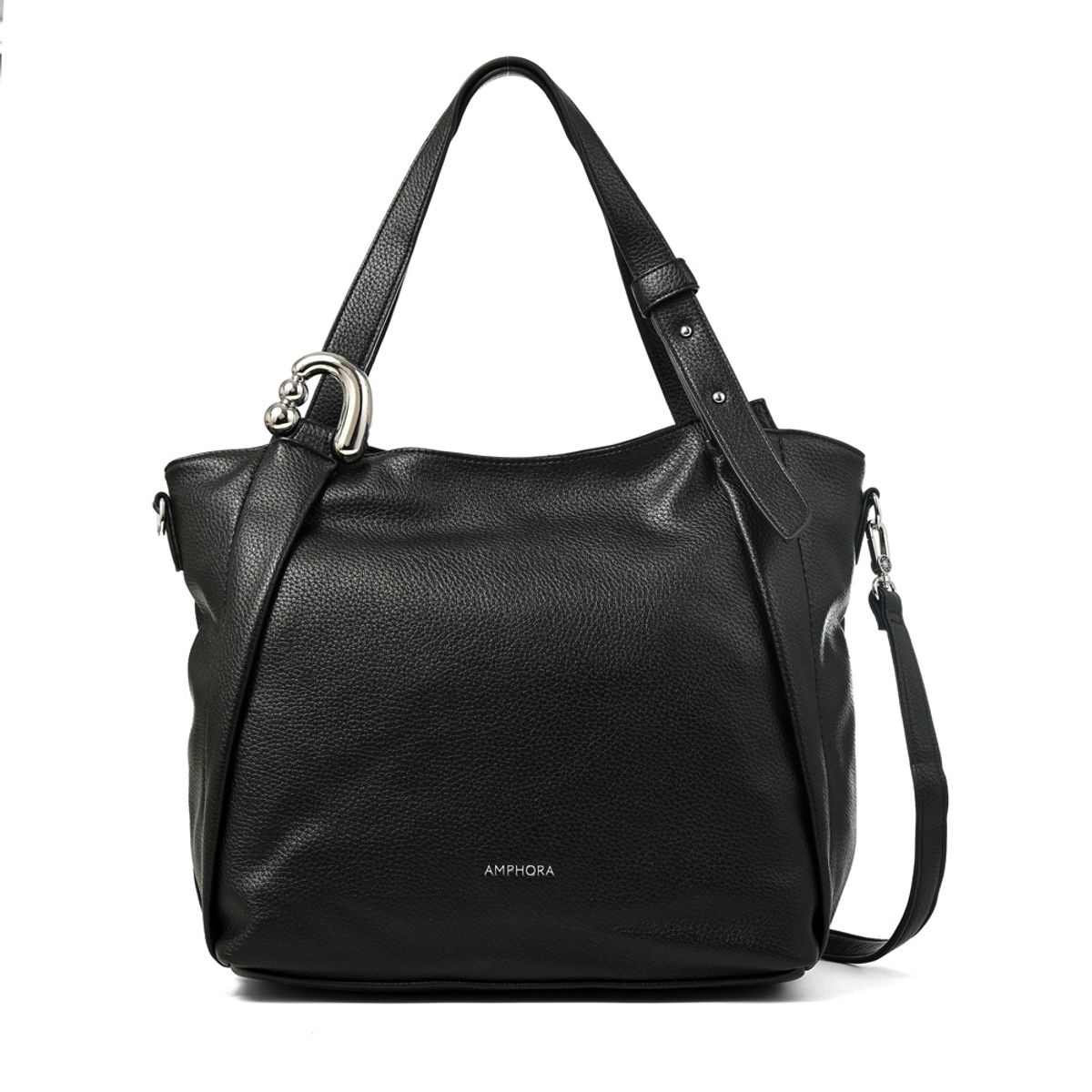 AMPHORA - Cartera tote valeria grande negro