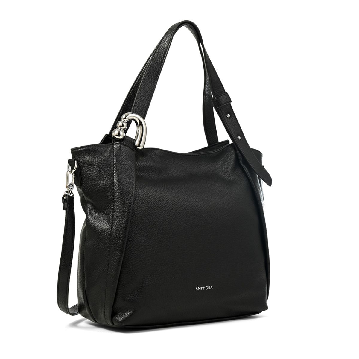 AMPHORA - Cartera tote valeria grande negro