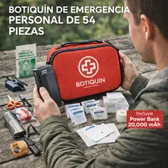 MOVI - KIT DE EMERGENCIA 54 en 1 con Power Bank 20.000 mAh