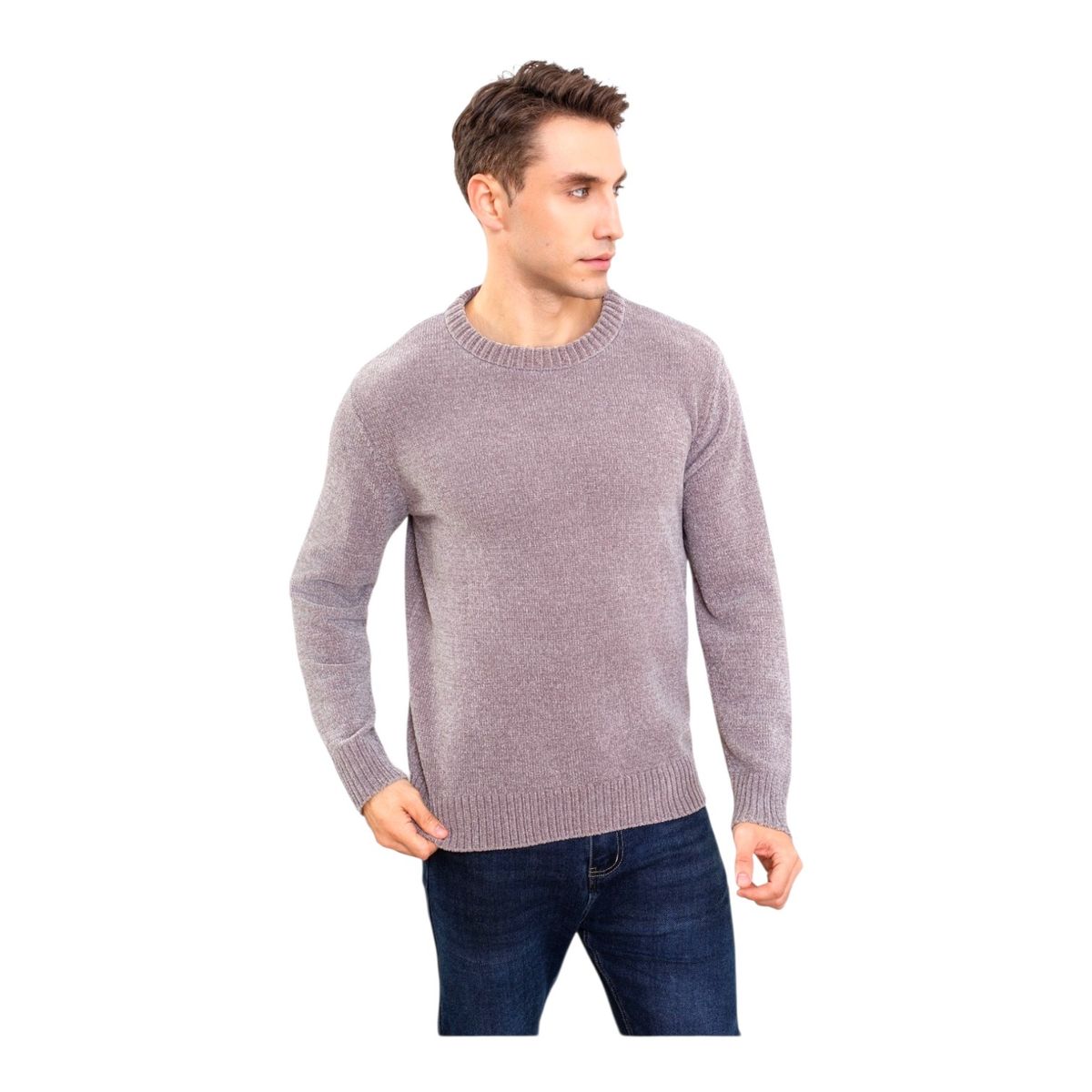 MC PRINS - Sweater Tejido Chenille Hombre Cuello Redondo