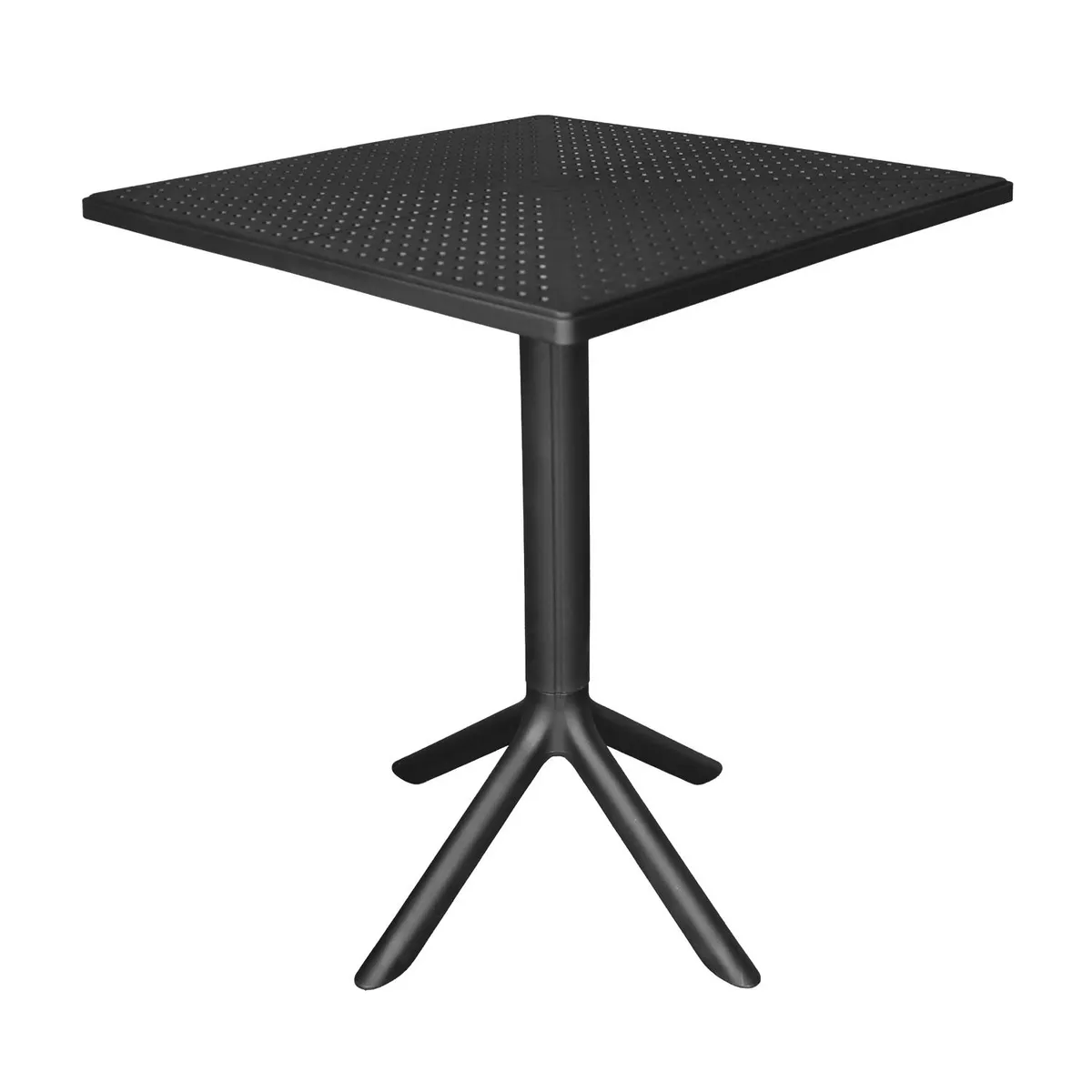 ESCANDINAVIA - Mesa Cocina Terraza Jardín Cuadrada Sander 76x60x60cm Negra