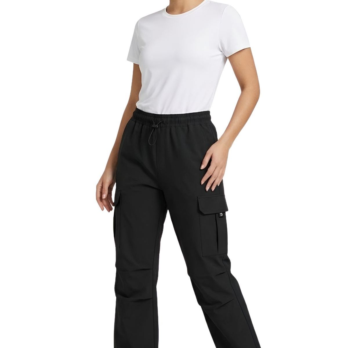 LOOK SHOP - Pantalón Cargo Verano Mujer.tela Secado Rápido Con Bolsillos 2609