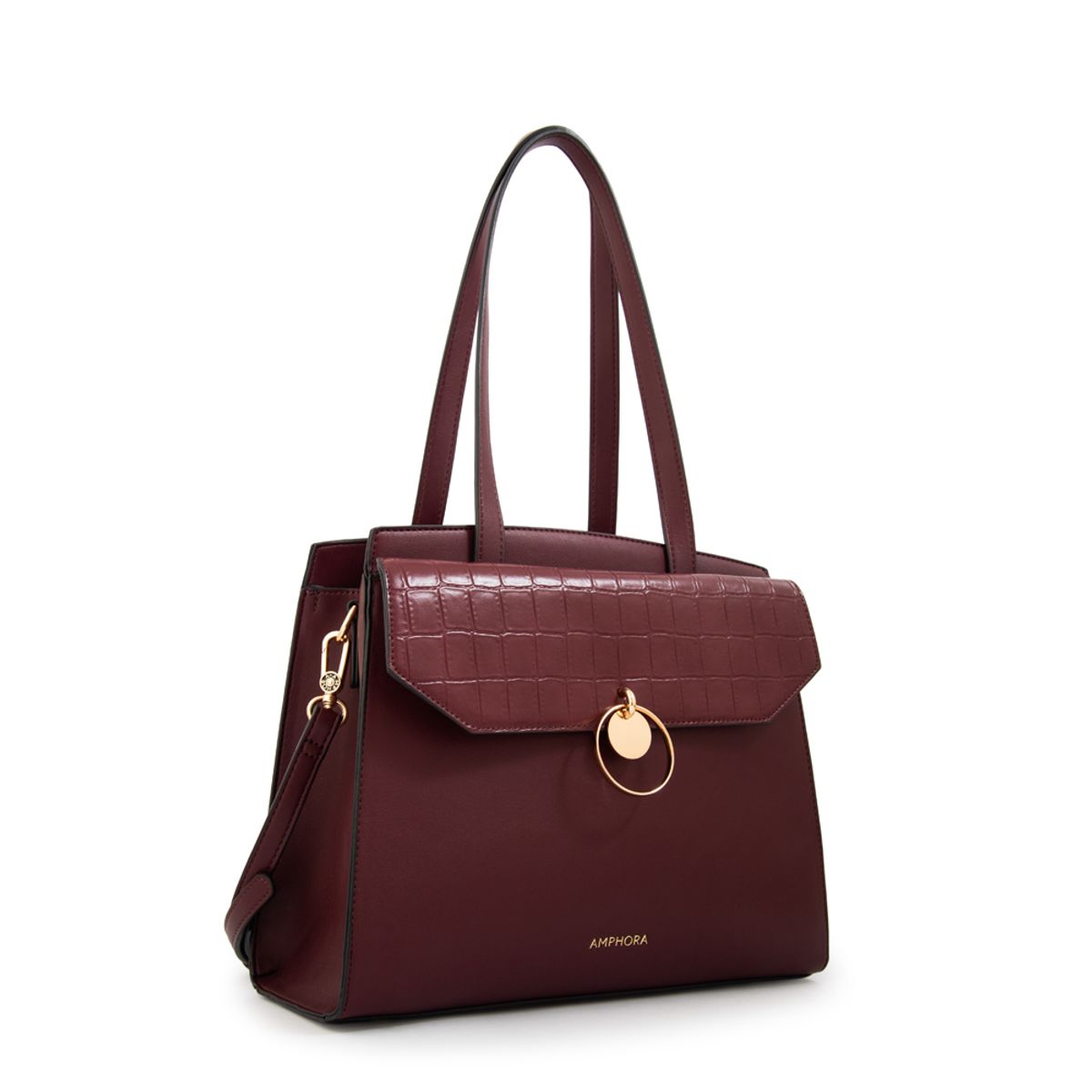 AMPHORA - Cartera tote maggie burdeo