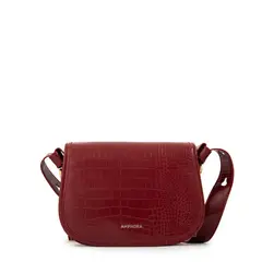AMPHORA - Cartera bandolera belinda mediana rojo oscuro
