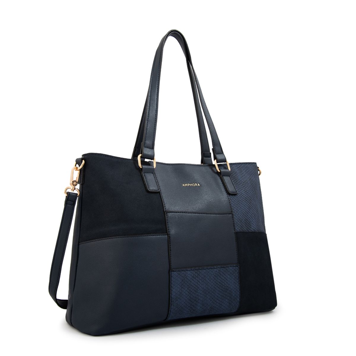 AMPHORA - Cartera tote tres divisiones daranita mediana azul oscuro