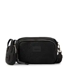 AMPHORA - Cartera bandolera exotic mediana negro especial