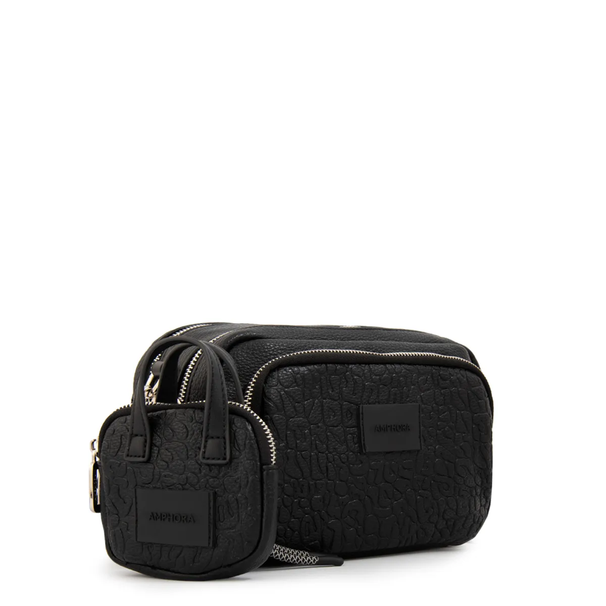 AMPHORA - Cartera bandolera exotic mediana negro especial