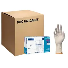 TOP GLOVE - Guantes Latex Examen Con Polvo 1000 Unds Talla M