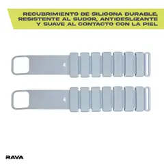 RAVA - Set de 2 Pesos de silicona ajustables Fitness 500g