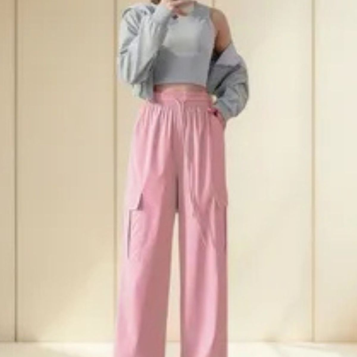 LOOK SHOP - Pantalón Cargo Verano Mujer.tela Secado Rápido Con Bolsillos 2609