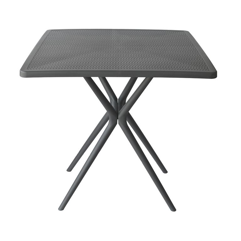 Mesa Cocina Terraza Jardin Cuadrada Elvan 71x70x70 Gris