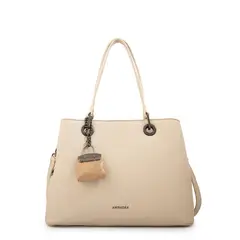 AMPHORA - Cartera tote tres divisiones jenifer mediana blanco crudo