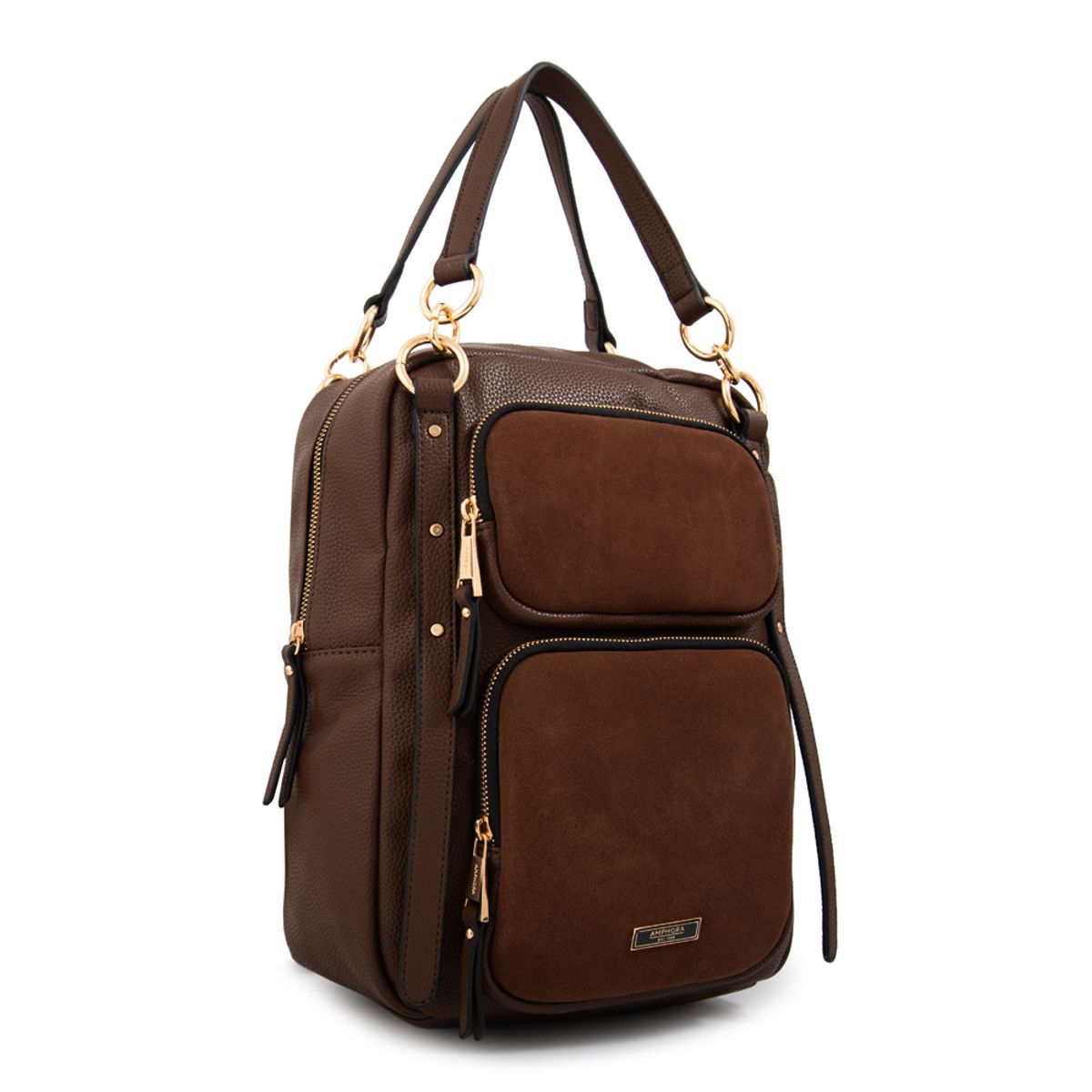 AMPHORA - Mochila natacha café oscuro