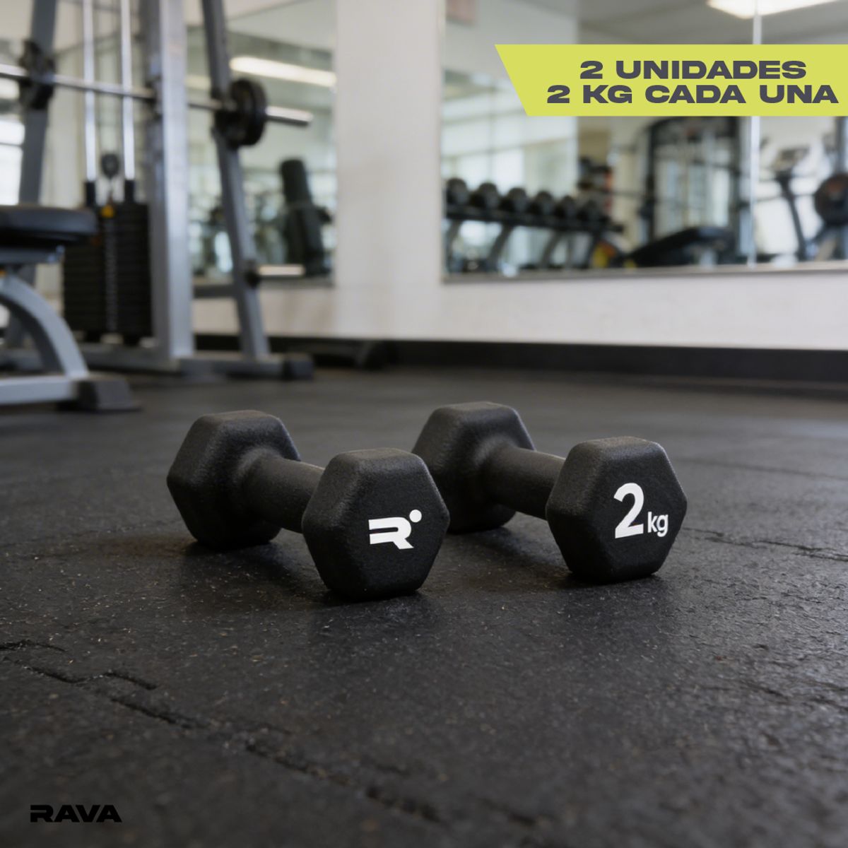 RAVA - Set de 2 Mancuernas Dumbbell 2kg Rava 1 un