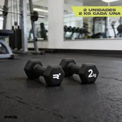 RAVA - Set de 2 Mancuernas Dumbbell 2kg 1 un Kiosclub