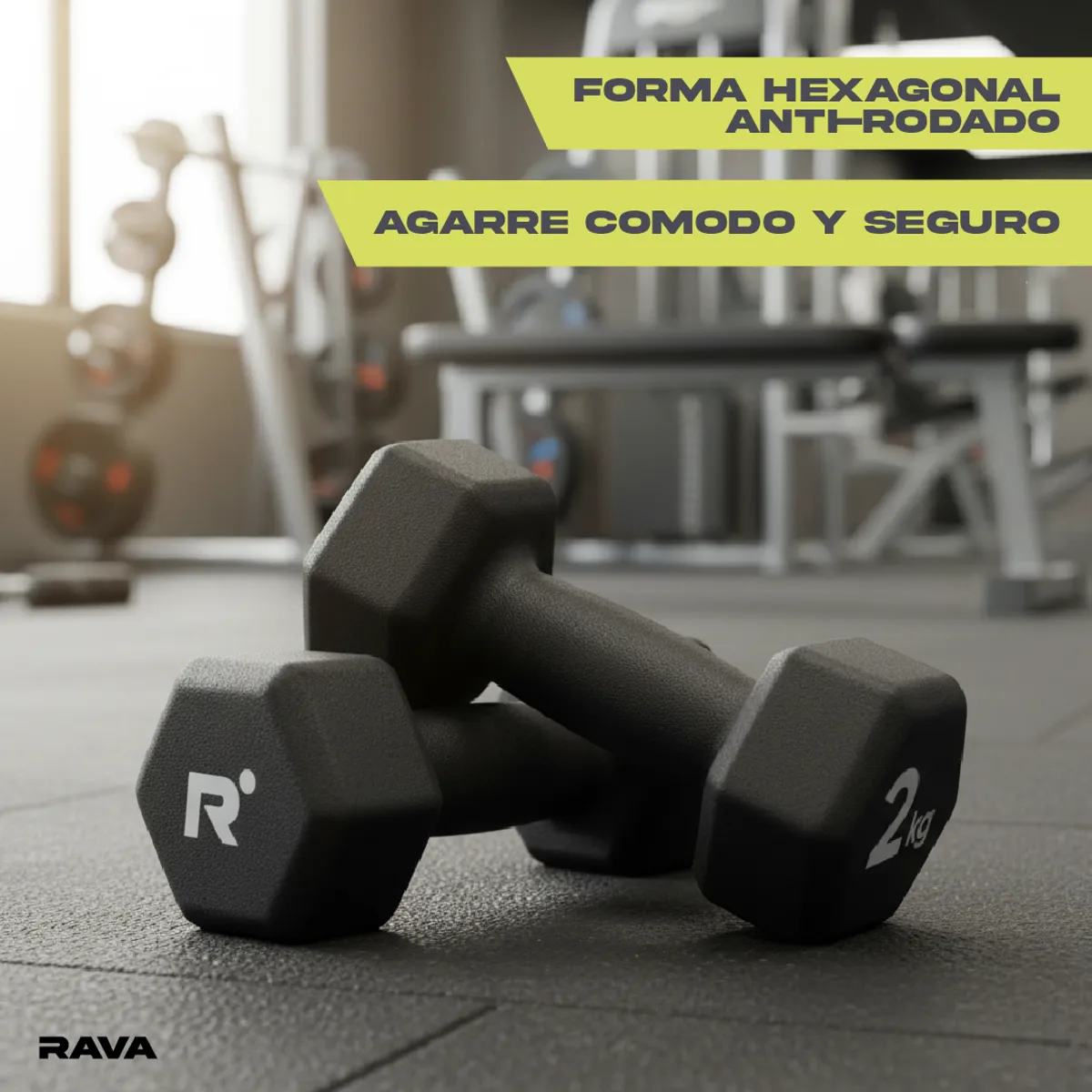 RAVA - Set de 2 Mancuernas Dumbbell 2kg Rava 1 un