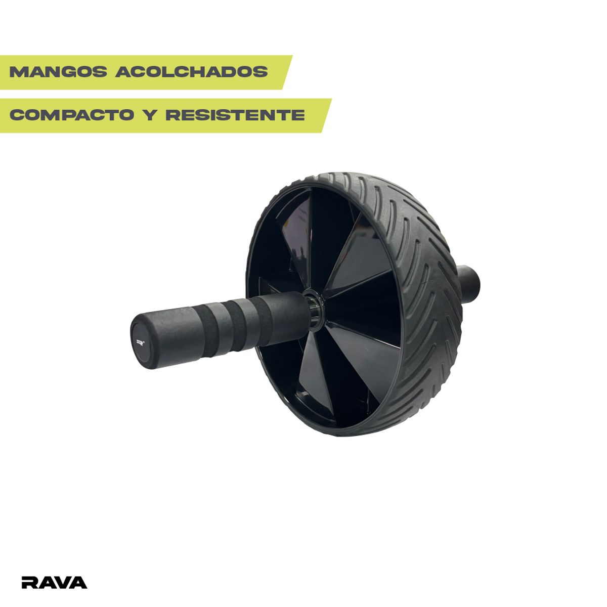 RAVA - Rueda Abdominal Entrenamiento Ejercicio Fitness Negro Rava