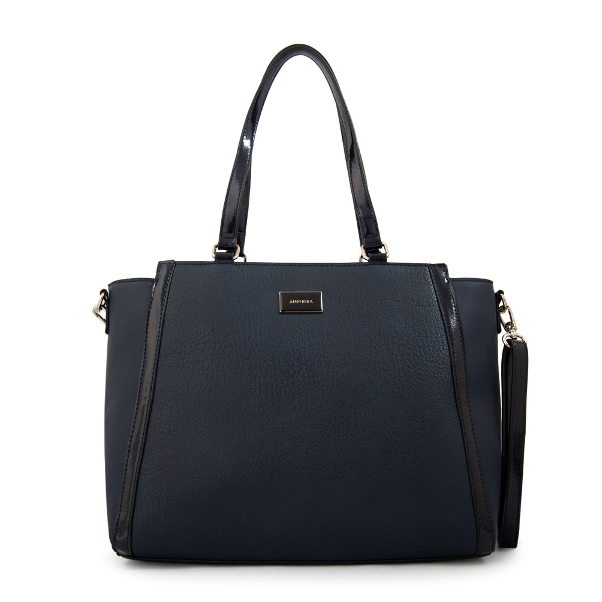AMPHORA - Cartera tote porta notebook rachel mediana azul oscuro