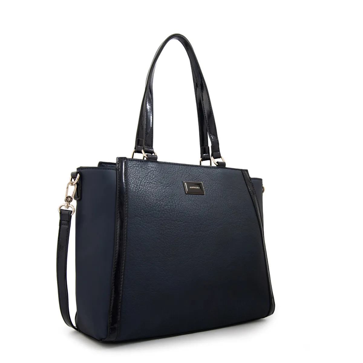 AMPHORA - Cartera tote porta notebook rachel mediana azul oscuro