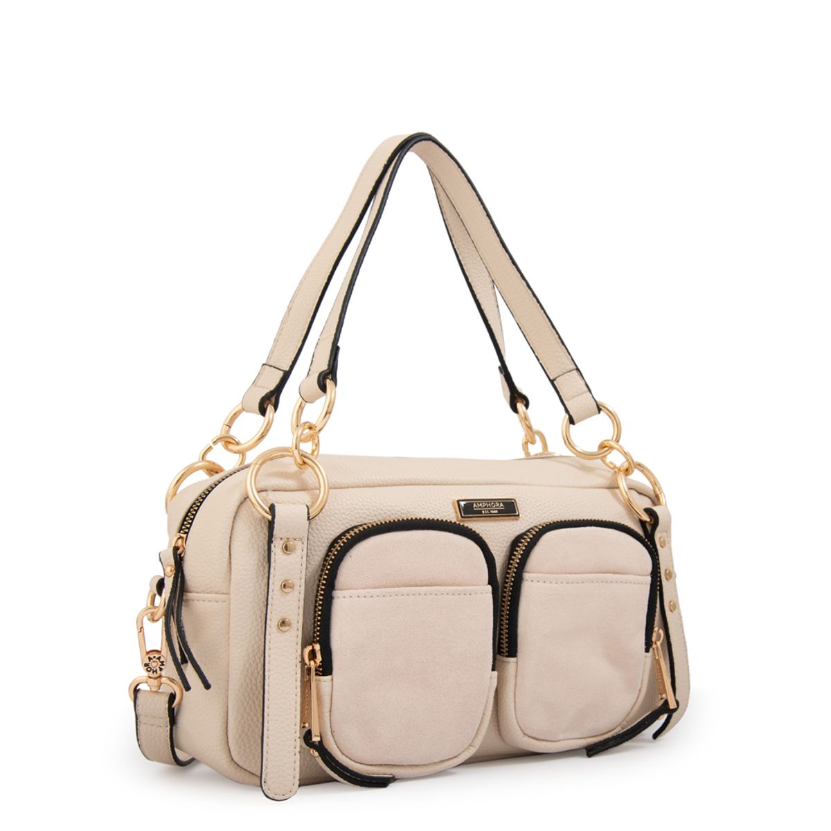 AMPHORA - Cartera bandolera natacha blanco crudo