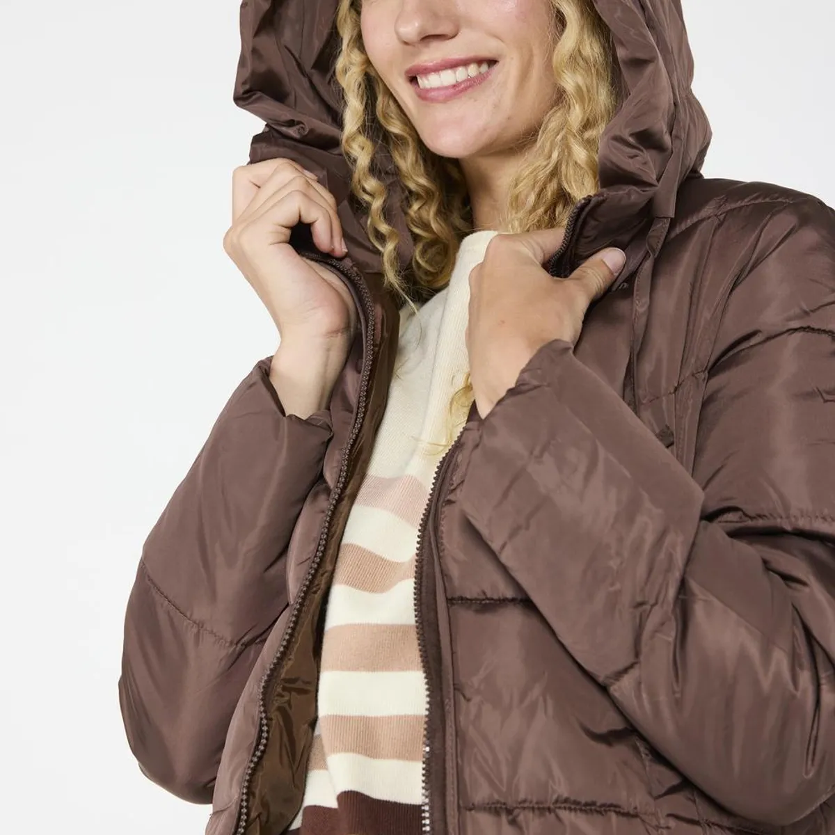 ECLIPSE - Parka Larga Antonia Café