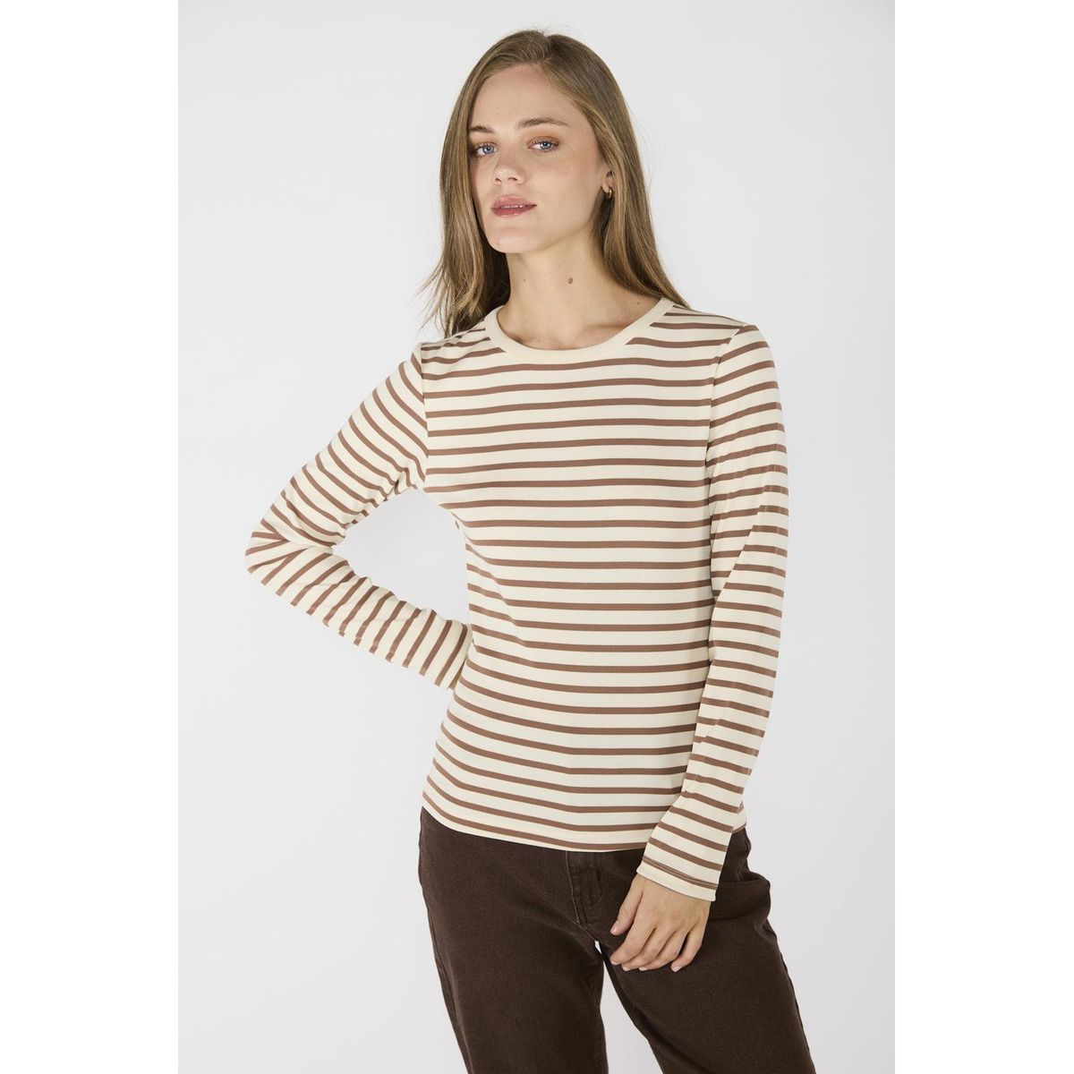 ECLIPSE - Polera Florencia Crudo/Café