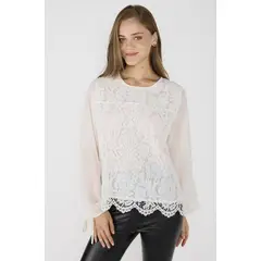ECLIPSE - Blusa Romántica Guadalupe Crudo