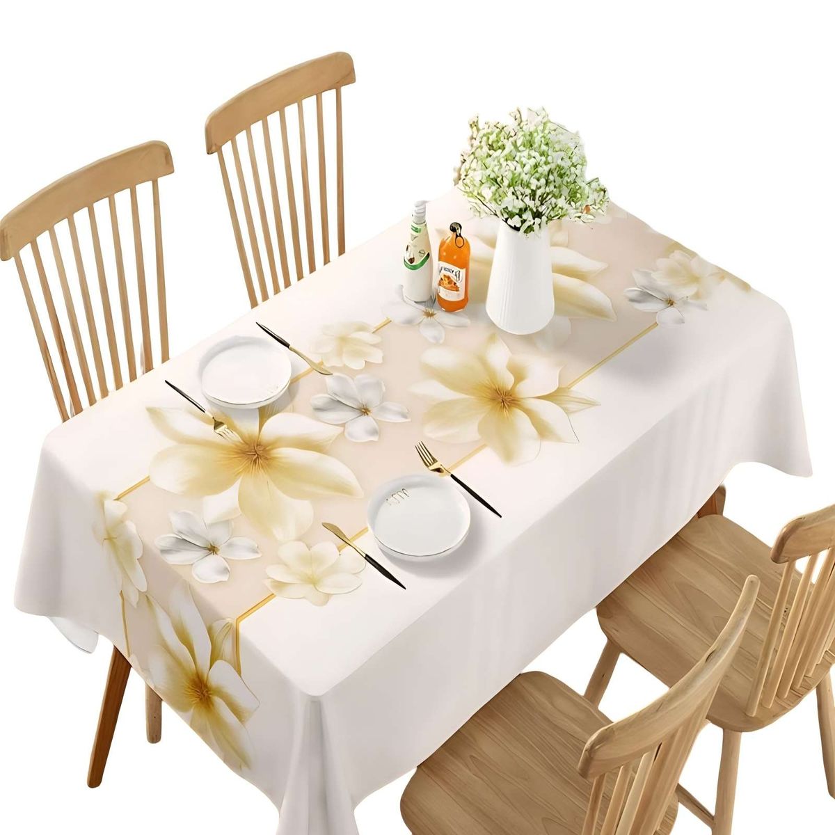 GENERICO - MANTEL GRUESO CON DISEÑOS DECORATIVOS 140X220 CM D20