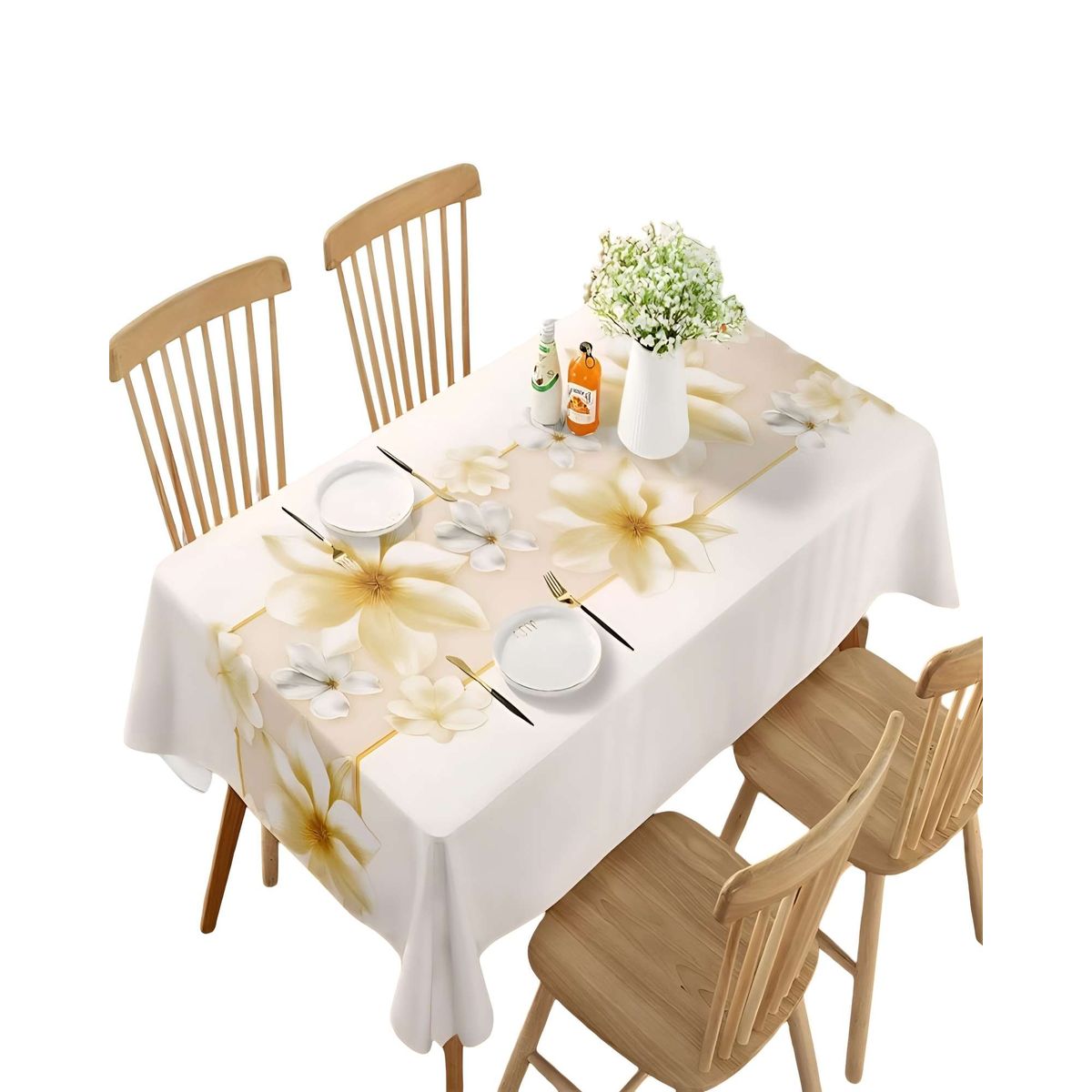 GENERICO - MANTEL GRUESO CON DISEÑOS DECORATIVOS 140X220 CM D20