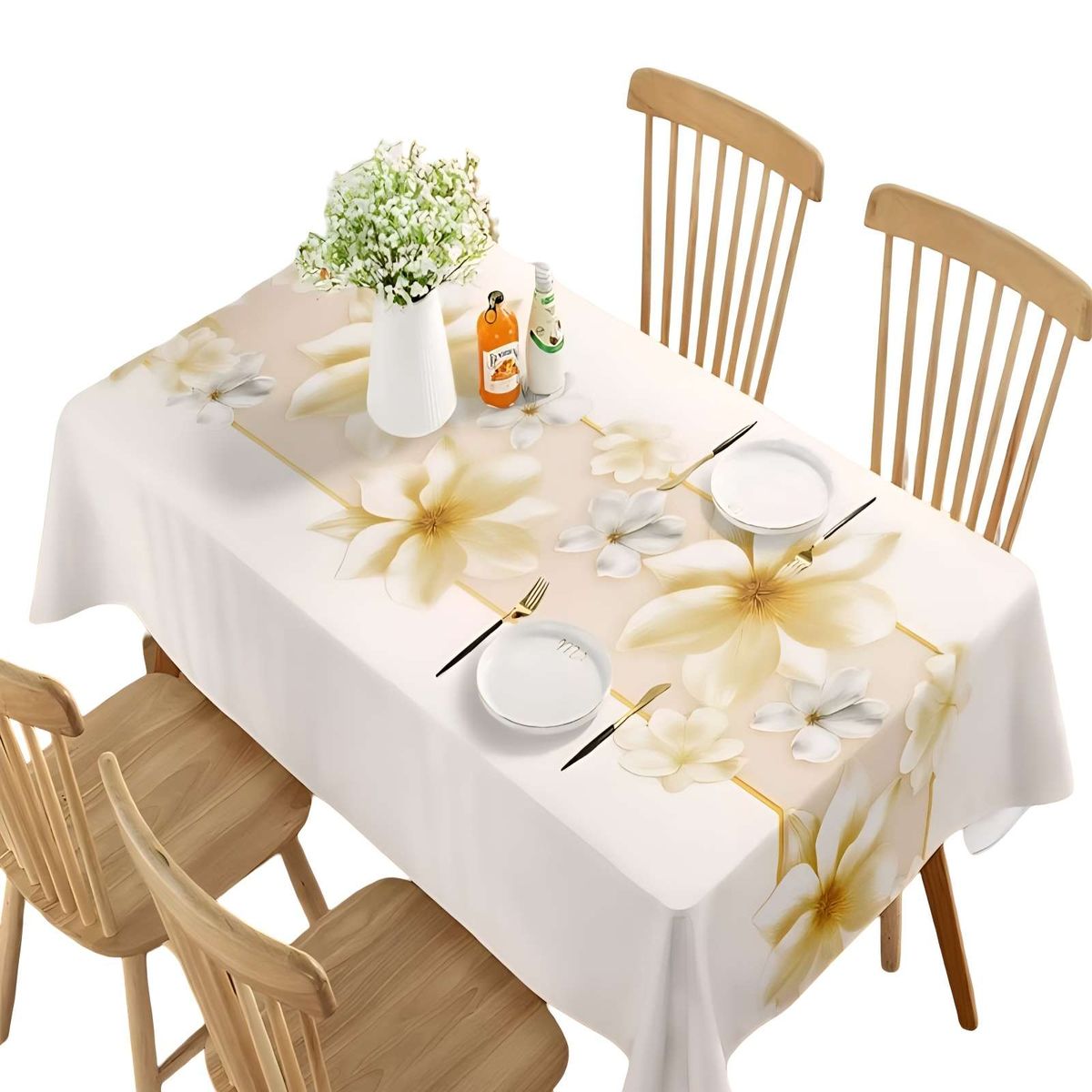 GENERICO - MANTEL GRUESO CON DISEÑOS DECORATIVOS 140X220 CM D20