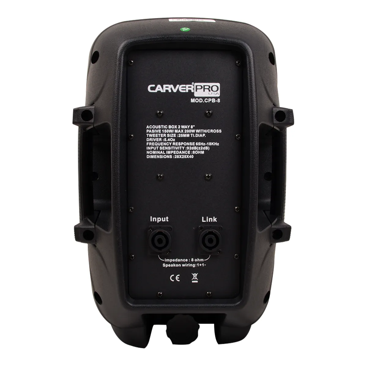 CARVERPRO - CAJA ACUSTICA PASIVA 8" 2 VIAS 200W MAX CPB-8 CARVERPRO